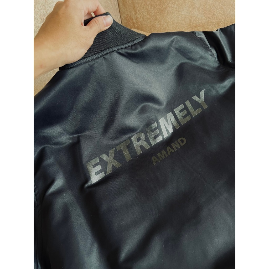 Áo Khoác Amand Signature Basic Bomber - Black