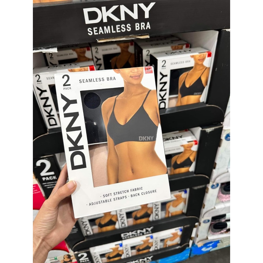 Set 2 áo lót 2 lớp không gọng nâng ngực DKNY Seamless Bra miếng đệm mút có thể tháo rời linh hoạt - EDS