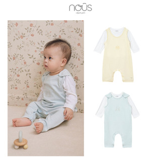 Set body yếm Nous thêu họa tiết dễ thương, chất liệu mềm mại, thoáng khí cho bé (size 6-12 tháng)