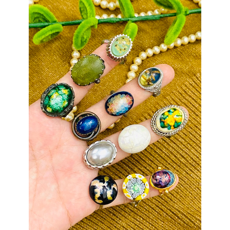 Nhẫn hạt to Freesize