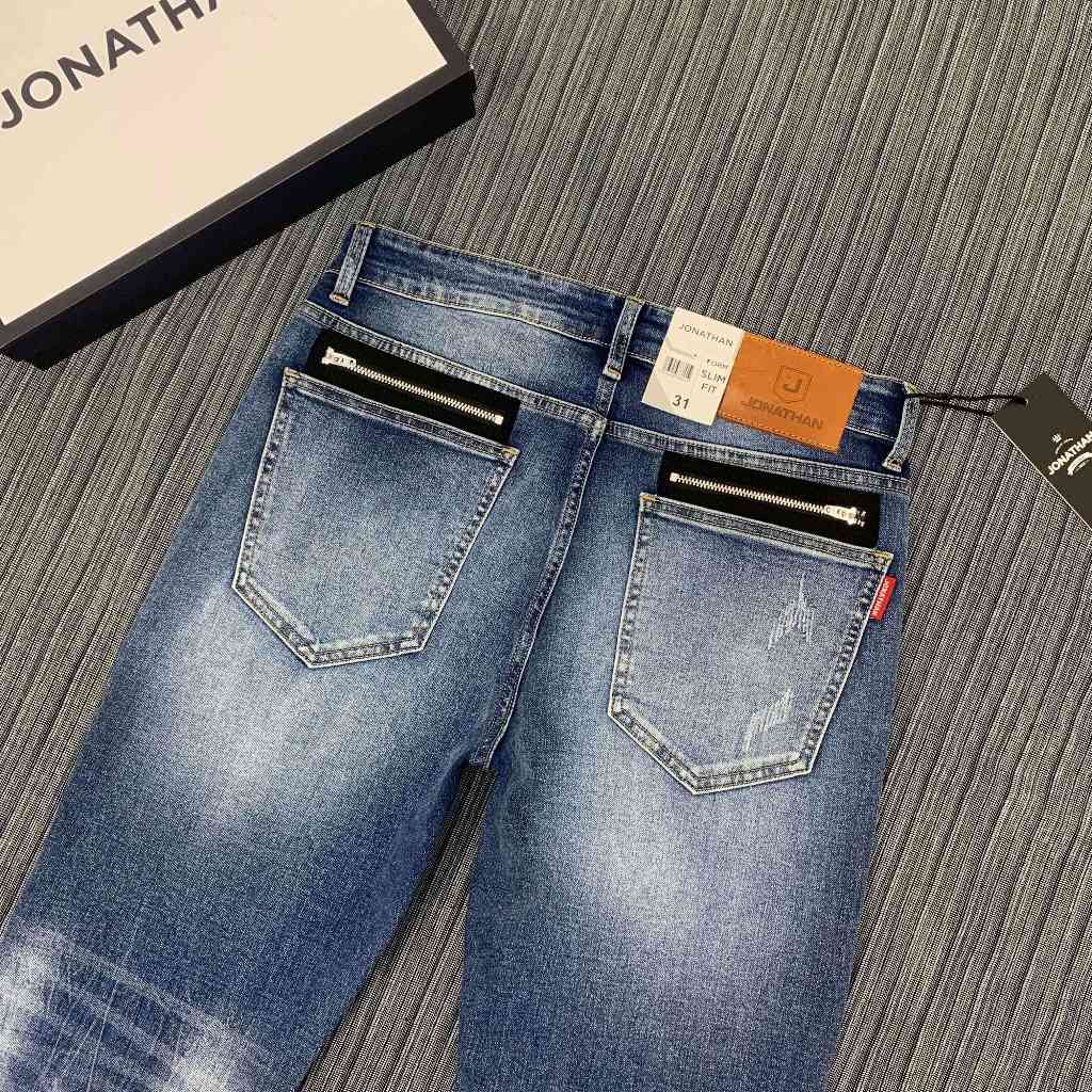 Quần jean nam xanh đá túi thời trang JONATHAN QJ073 vải denim cao cấp co dãn 4 chiều, form đẹp, trẻ trung, hottrend