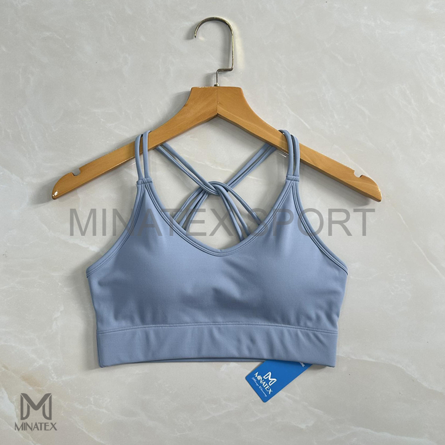 VIDEO + ẢNH THẬT - Áo bra tập gym yoga 5 dây sau lưng thoáng mát, vải co giãn tốt êm mịn, đủ size màu như hình xinh xắn