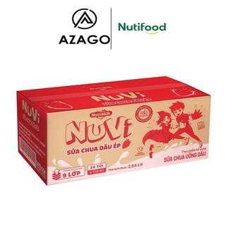 Thùng 24 túi nuvi sữa chua nuvi power 110 ml thương hiệu nutifood - azago