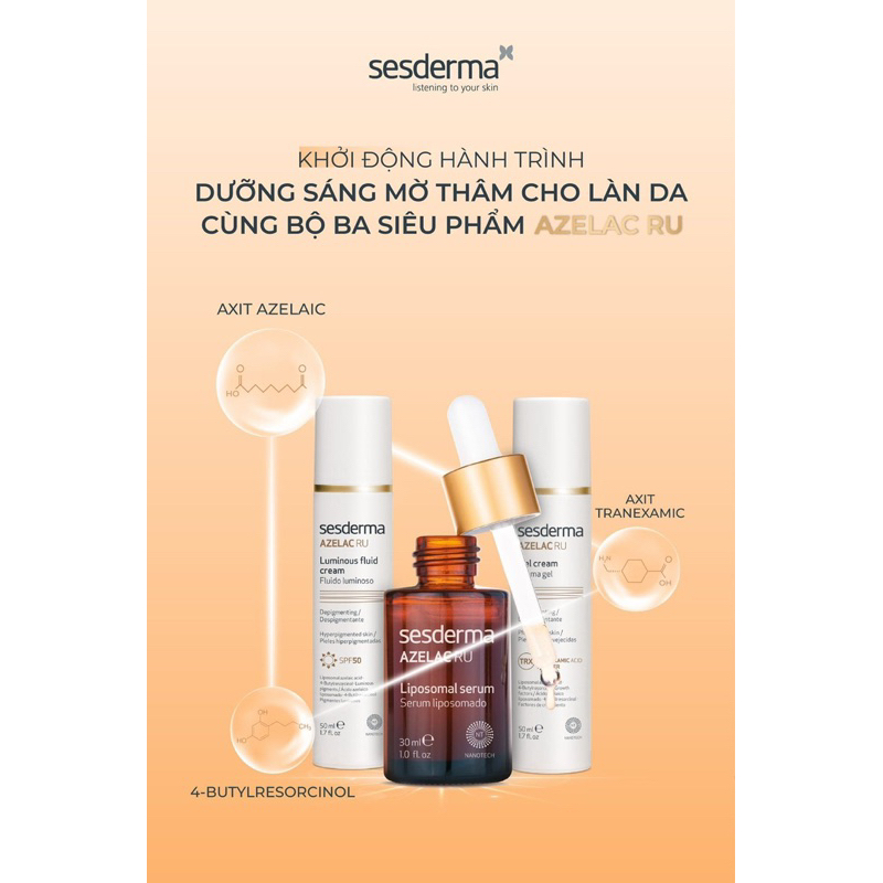 Gel dưỡng sáng da, mờ nám Azelac RU Cream Gel 50ml