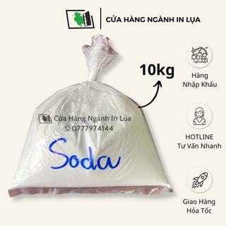 Bao 10kg bột soda tẩy rửa công nghiệp, tẩy vết dầu mỡ