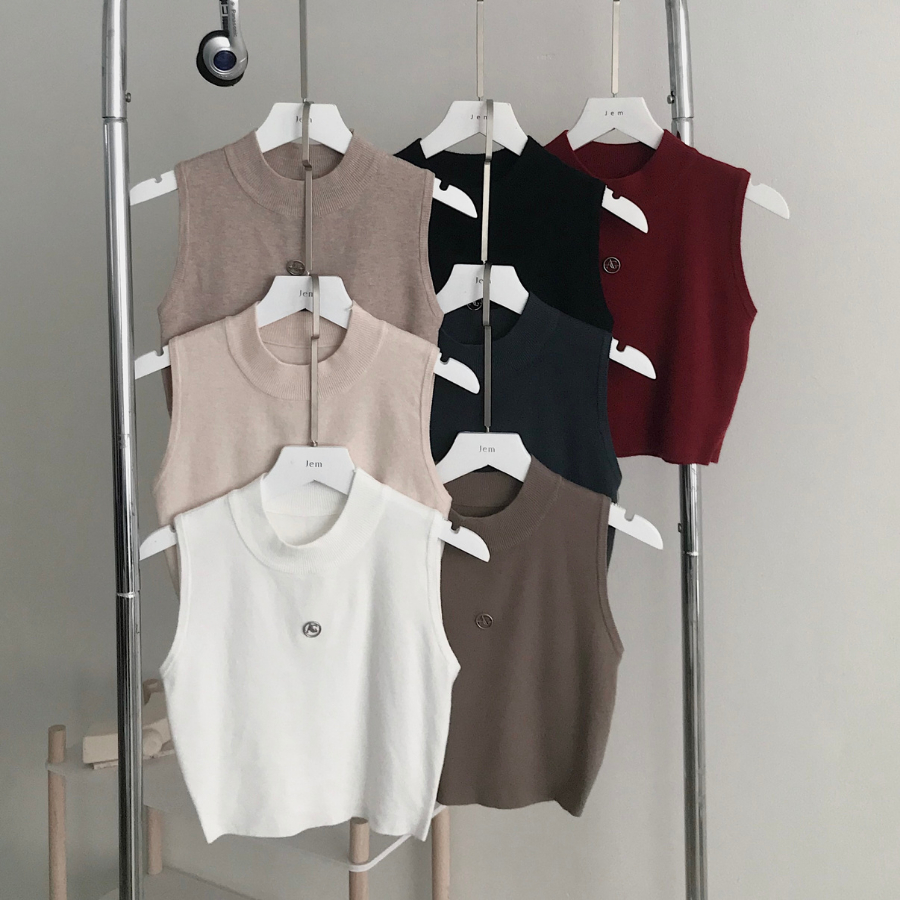 Áo croptop nữ chất vải len dệt kim mịn QYQY - 10633 - Jemcloset