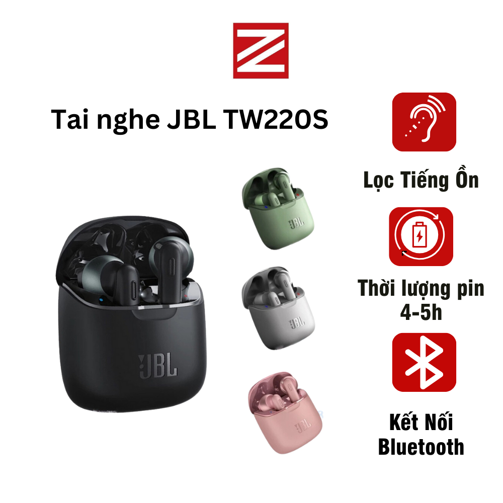 Tai nghe bluetooth không dây nhét tai chống ồn chính hãng ZUZG TWs220