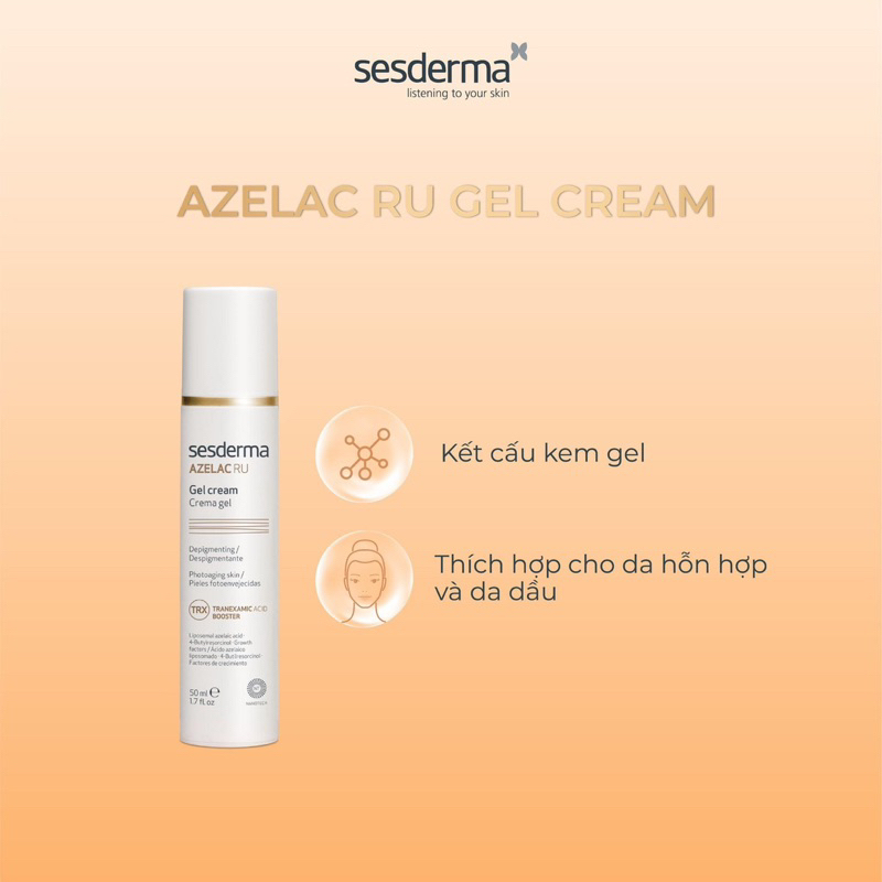 Gel dưỡng sáng da, mờ nám Azelac RU Cream Gel 50ml