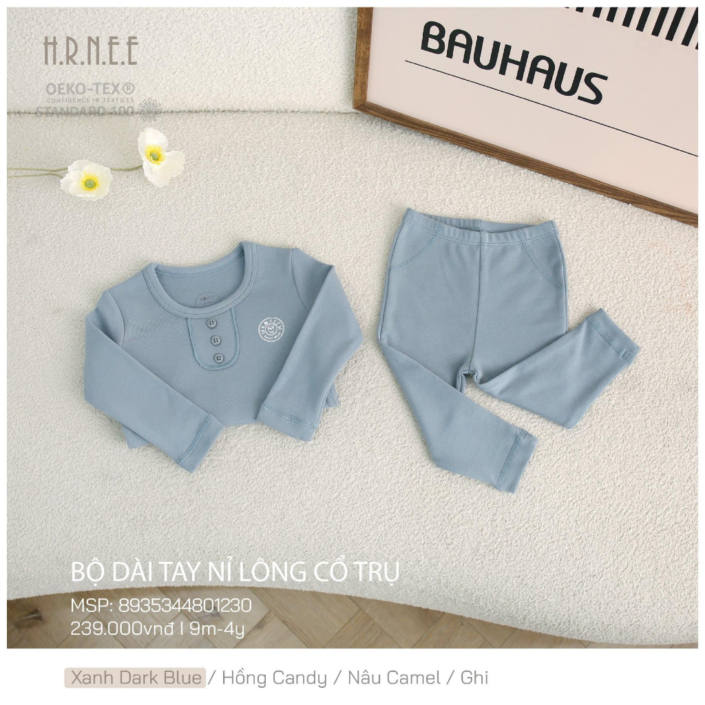 Bộ nỉ lông Hrnee 2023