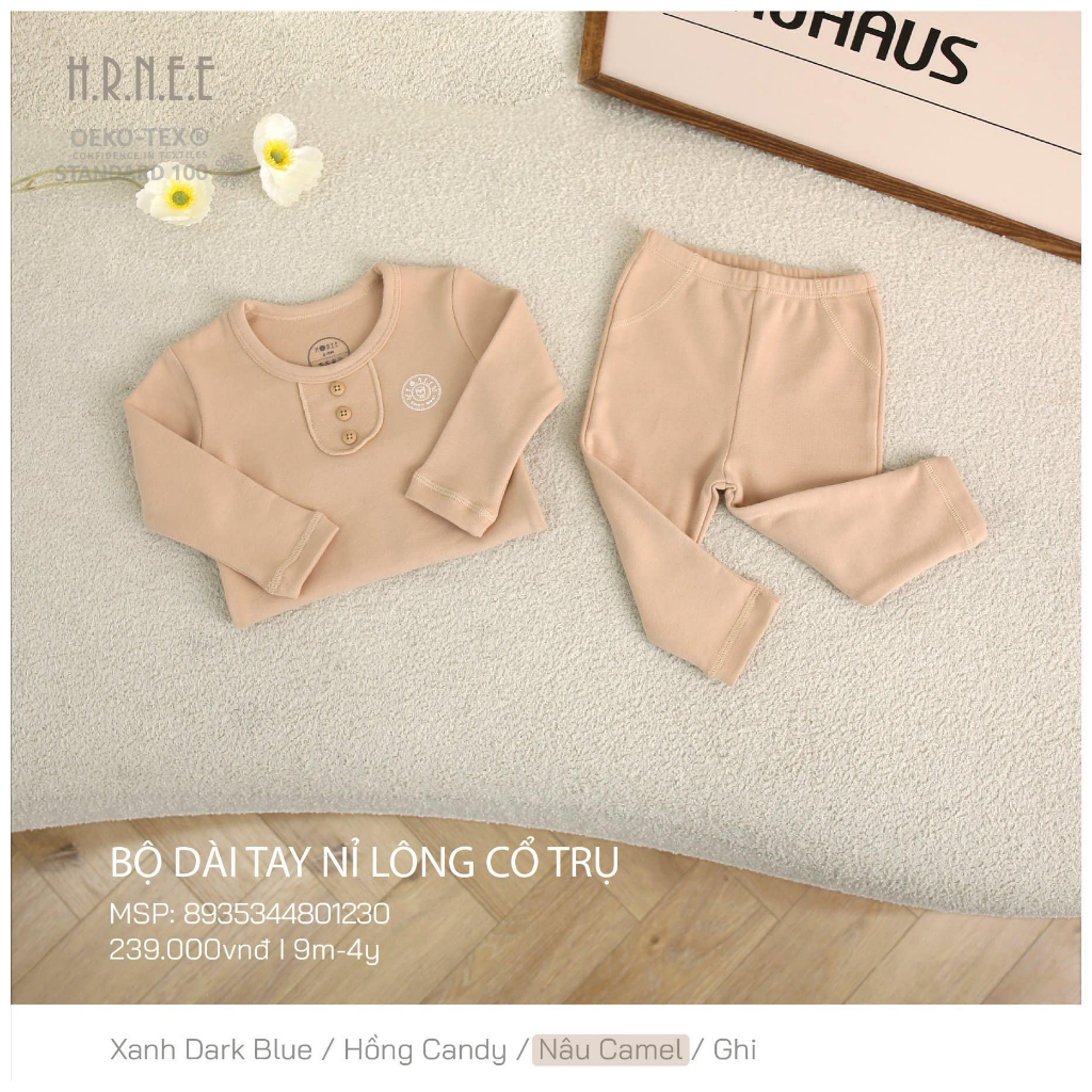 Bộ nỉ lông Hrnee 2023