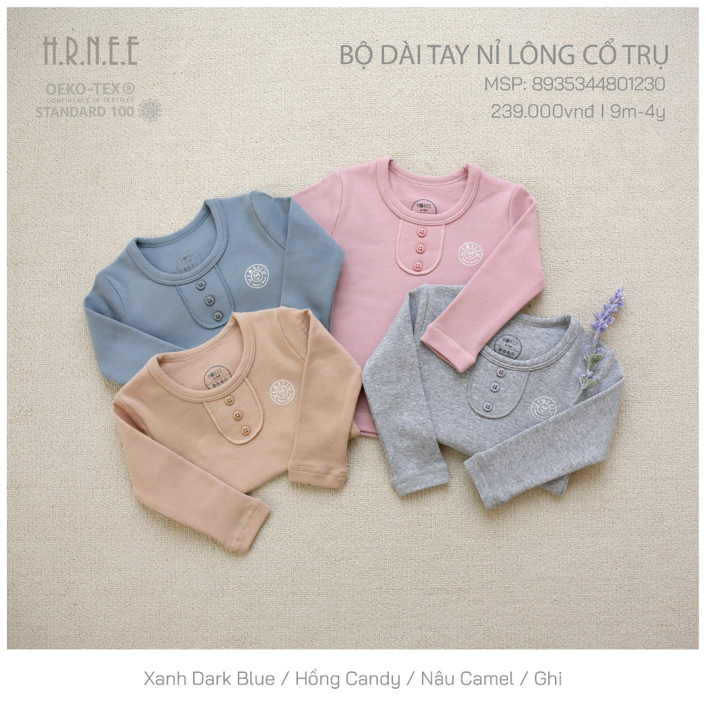 Bộ nỉ lông Hrnee 2023