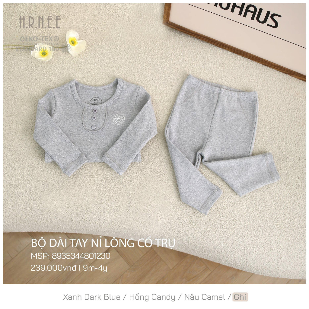 Bộ nỉ lông Hrnee 2023