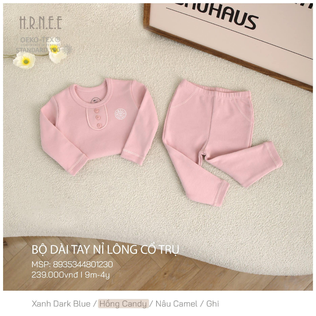 Bộ nỉ lông Hrnee 2023