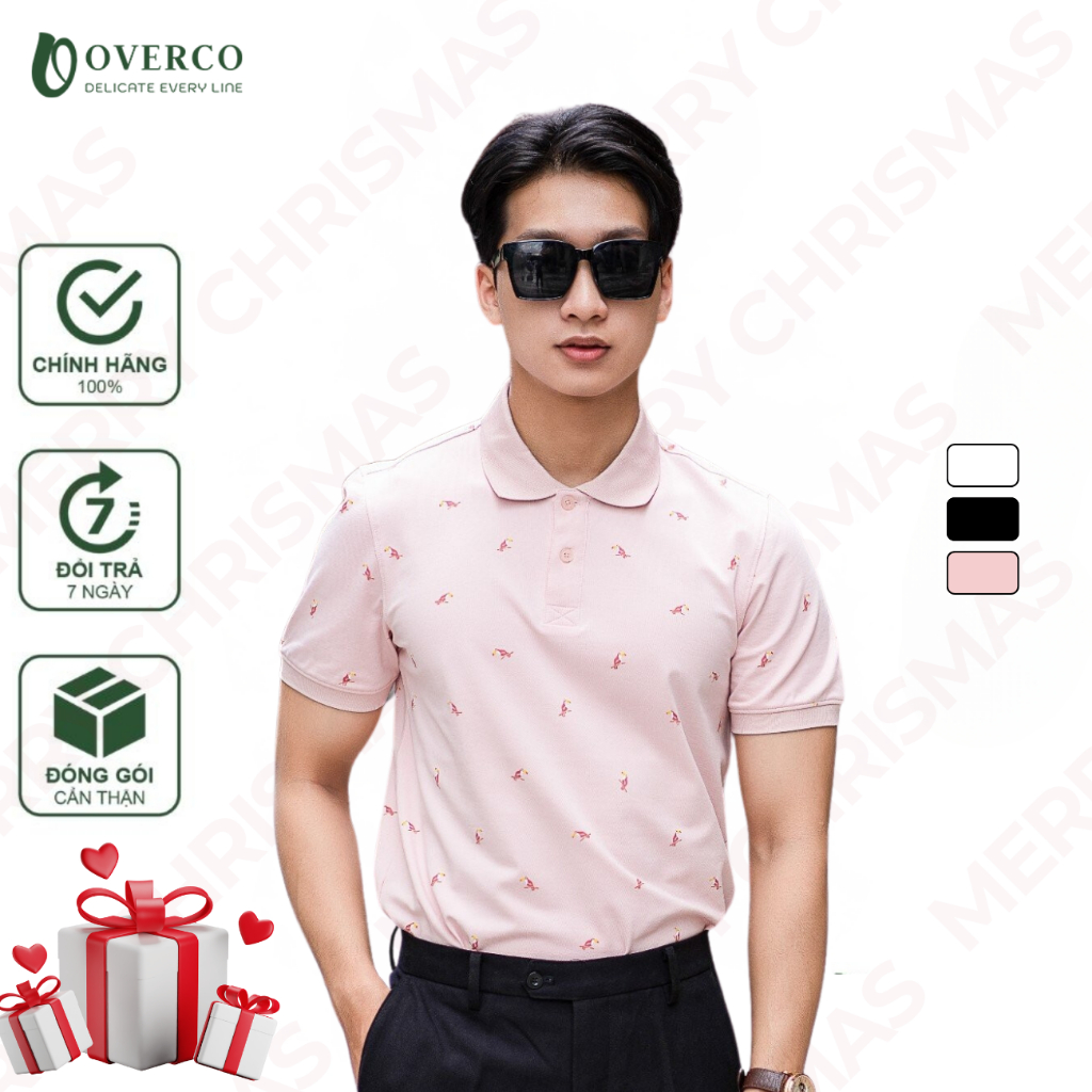 Áo Polo Nam PATS Họa Tiết OVERCO Cao Cấp Chất Vải Cotton USA Mềm Mịn Thoáng Mát
