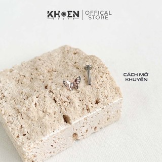 Khuyên tai Bướm Trơn - Titanium G23 - Khoen store