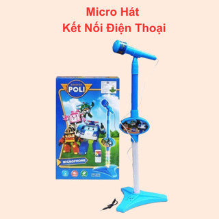 Đồ Chơi Micro Đồ Chơi Mic Hát Poli Cho Bé Làm Ca Sĩ Kết Nối Điện Thoại Tạo Beat