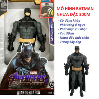 Mô hình Batman mô hình siêu anh hùng người dơi nhựa đặc siêu bền cao 30cm có đèn led và nhạc