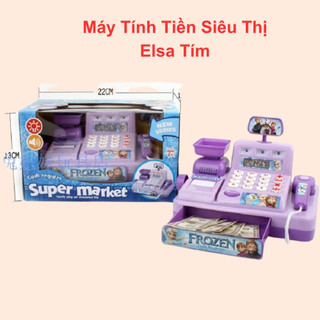Đồ Chơi Máy Tính Tiền Siêu Thị Máy Tính Tiền Cho Bé Màu Tím Cho Bé Chơi Đồ Hàng Tính Toán