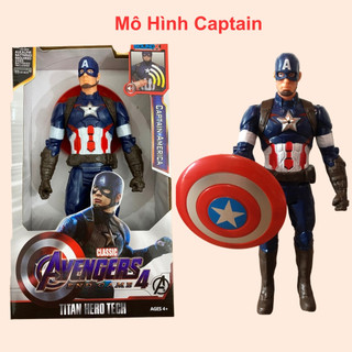 Mô Hình Captain Mô Hình Đội Trưởng Mỹ Đội Nhựa Đặc Cao 30cm Loại Lớn Có Đèn Led Đỏ Và Phát Nhạc