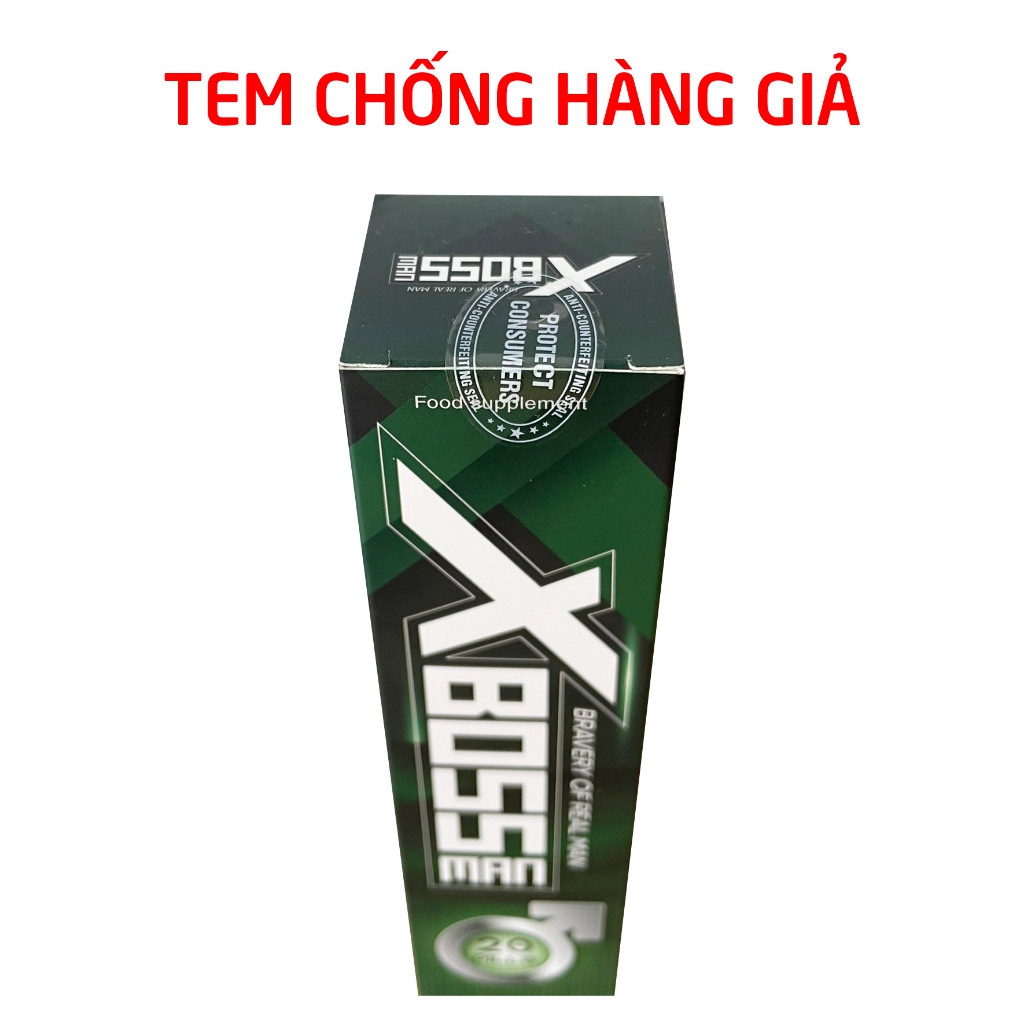 Viên sủi X Boss thảo dược tăng cường sinh lý nam, bổ thận tráng dương, mạnh gân cốt - Hộp 20 viên