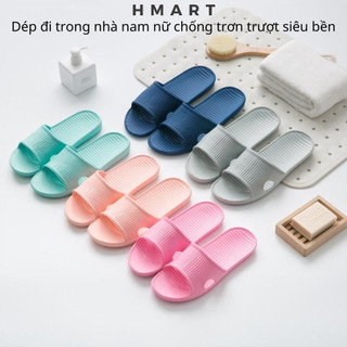 Dép đi trong nhà Hmart - Dép lê nam nữ siêu nhẹ đúc nguyên khối đi nhà tắm văn phòng du lịch dã ngoại chống trơn trượt