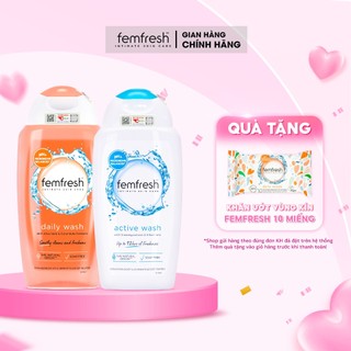  Mua 2 Dung Dịch Vệ Sinh Phụ Nữ Femfresh Daily & Active 250ml Tặng Kèm Quà Tặng Đặc Biệt