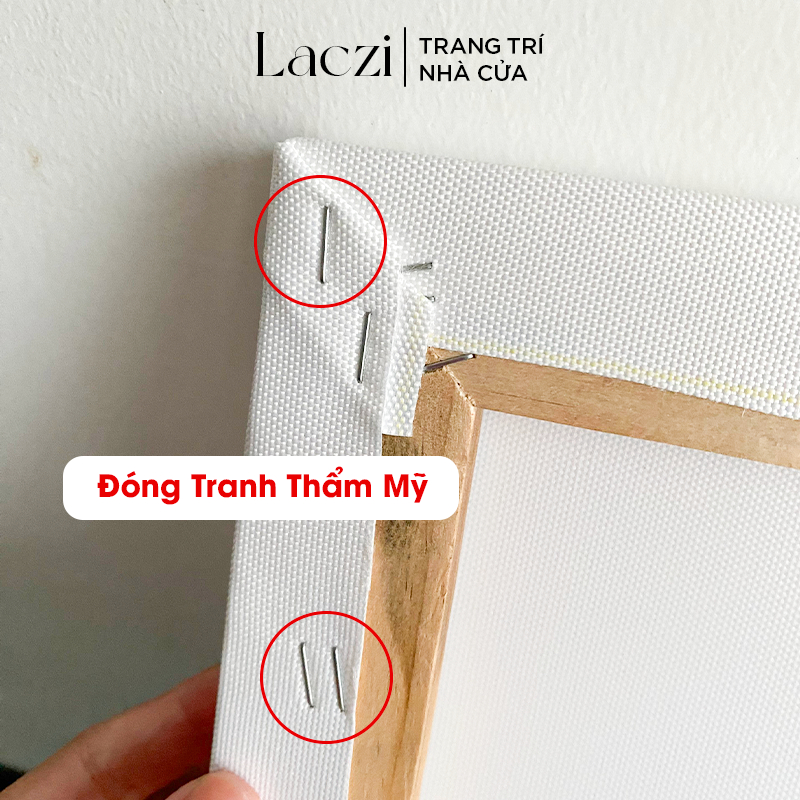 Toan Vẽ Tranh Sơn Dầu Vải Canvas Nhập Khẩu Cao Cấp Kèm Móc Và Đinh Treo Laczi - TV01
