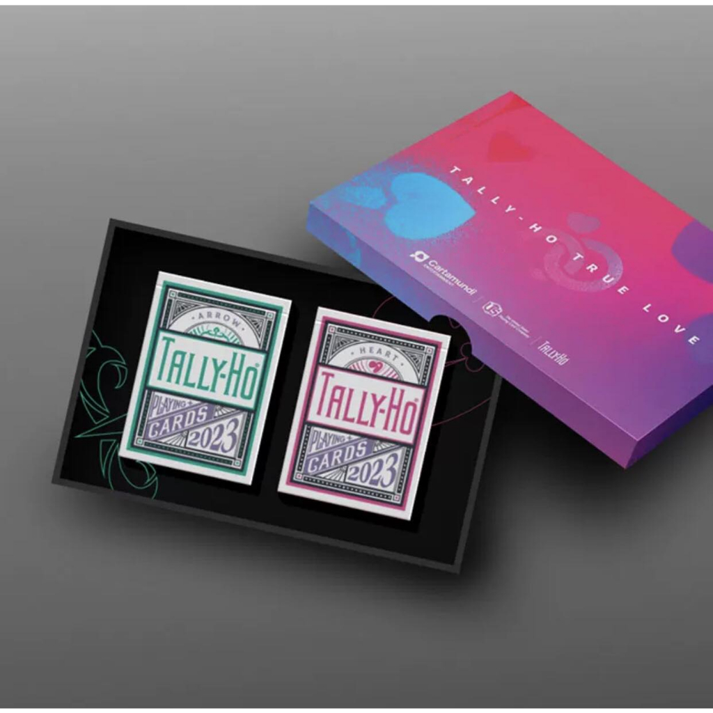 Box set 2 bộ bài tây Poker Tally Ho True Love Heart & Arrow Playing Cards