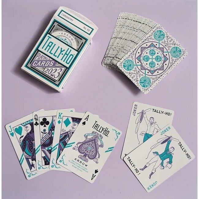 Box set 2 bộ bài tây Poker Tally Ho True Love Heart & Arrow Playing Cards