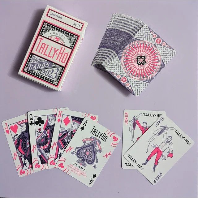Box set 2 bộ bài tây Poker Tally Ho True Love Heart & Arrow Playing Cards