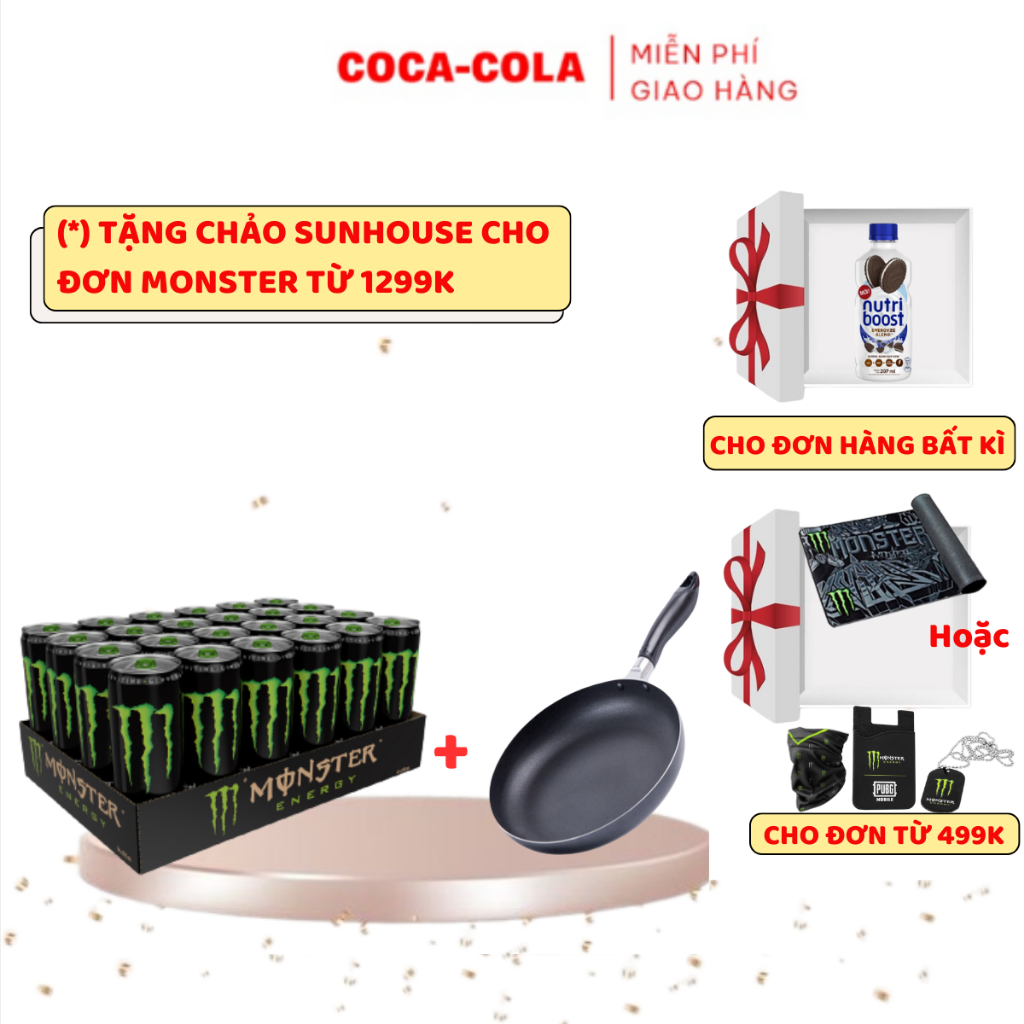 Lốc 24 lon Nước tăng lực Monster 355ml