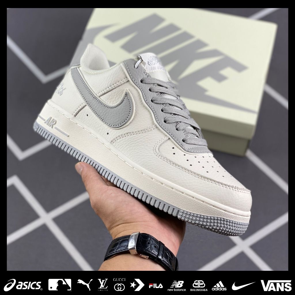 Order Giày Best Quality Like*Auth Tuồn Authentic*_Nike Air Force 1 07 Low 40TH Off White Light Grey JF1983-561_