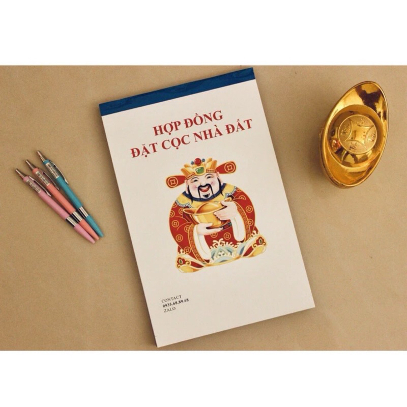 SỔ HỢP ĐỒNG ĐẶT CỌC NHÀ ĐẤT 3 Liên