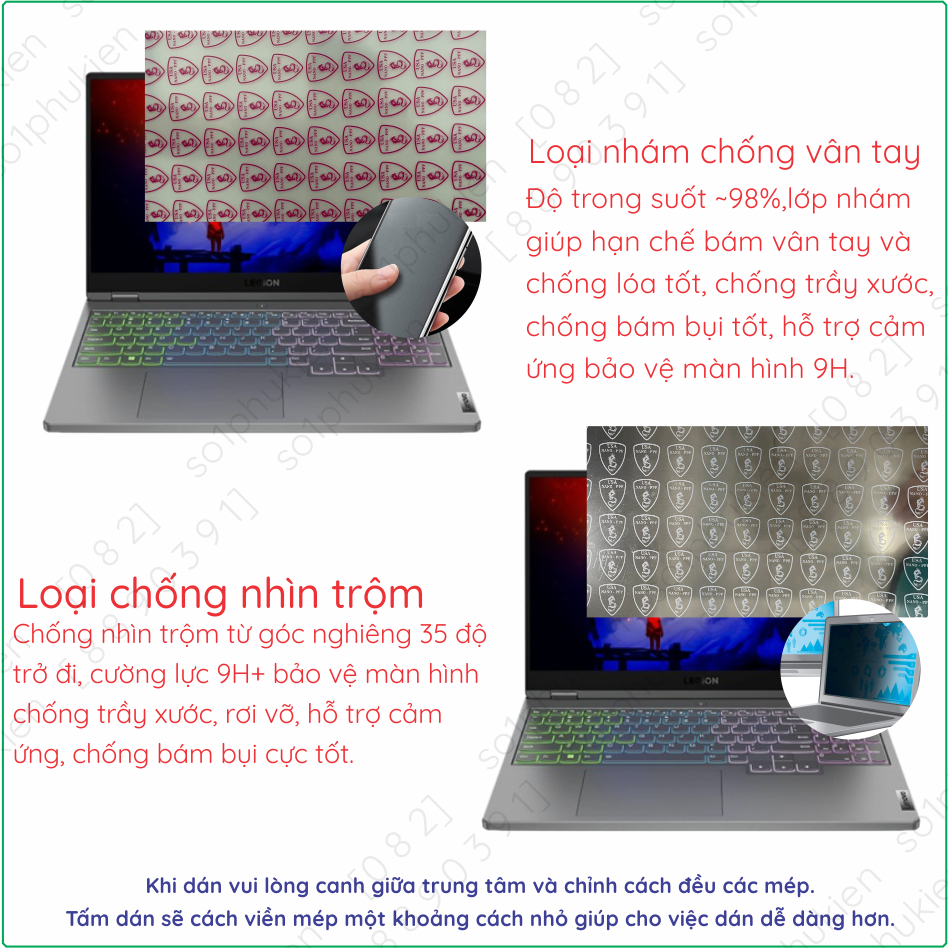 Dán màn hình cường lực Lenovo Legion 5 15IMH05H/ 15IMH05/ 15ARH05H/ 15ARH05 15.6'' nano dẻo trong, nhám, chống nhìn trộm