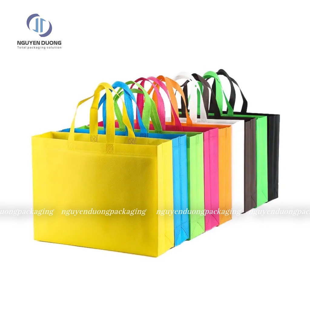 (5 Chiếc) Túi vải Không dệt dạng Hộp Hàn nhiệt Quai rời - Túi thân thiện môi trường