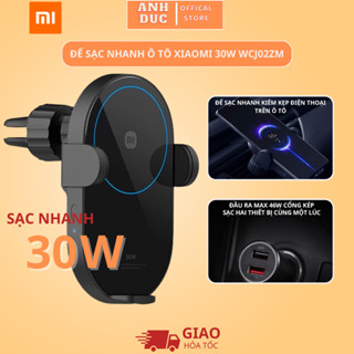 Đế Sạc Nhanh Không Dây Kiêm Giá Đỡ Điện Thoại Ô Tô Xiaomi 30W - WCJ02ZM, Kẹp Cảm Biến Điện Chắc Chắn,Phù Hợp Mọi Loai Xe