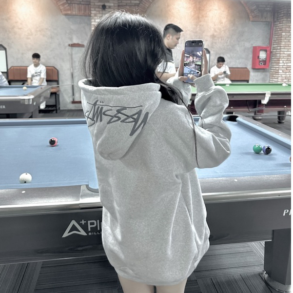 Áo Hoodie Stussy Nón Thêu Form Rộng Nam Nữ Unisex Vải Nỉ Cotton Cao Cấp Mẫu Hot 2023 mặc cực đẹp