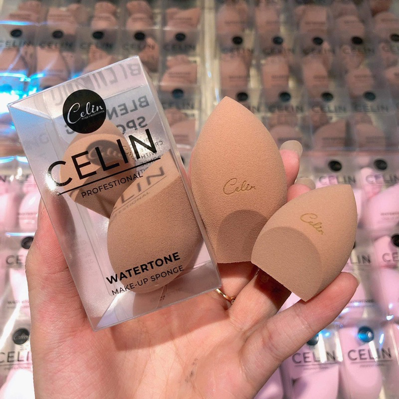 Bông Mút Tán Nền Celin 2 Chiếc Chính Hãng sẵn màu nâu và màu đen và hồng