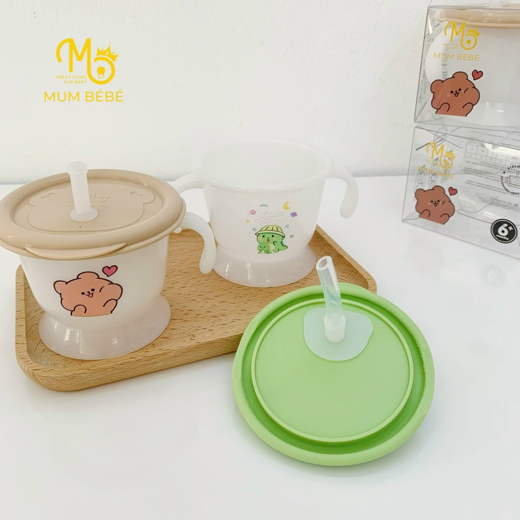 Cốc Tập Hút Tập Uống Nước 3 Giai Đoạn Có Vạch Chia 150ml Cho Bé - Shop MẸ BÍ ĐỎ