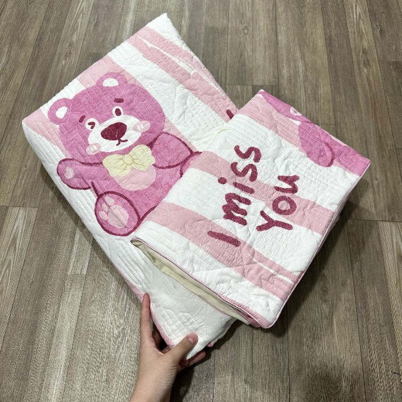 Ga gối cotton trần bông bo chun hàng loại 1