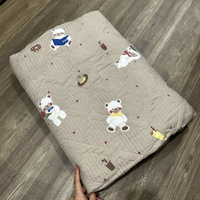 Ga gối cotton trần bông bo chun hàng loại 1