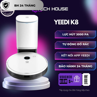 Robot hút bụi lau nhà Yeedi Vacstation tự đổ rác lực hút app quốc tế