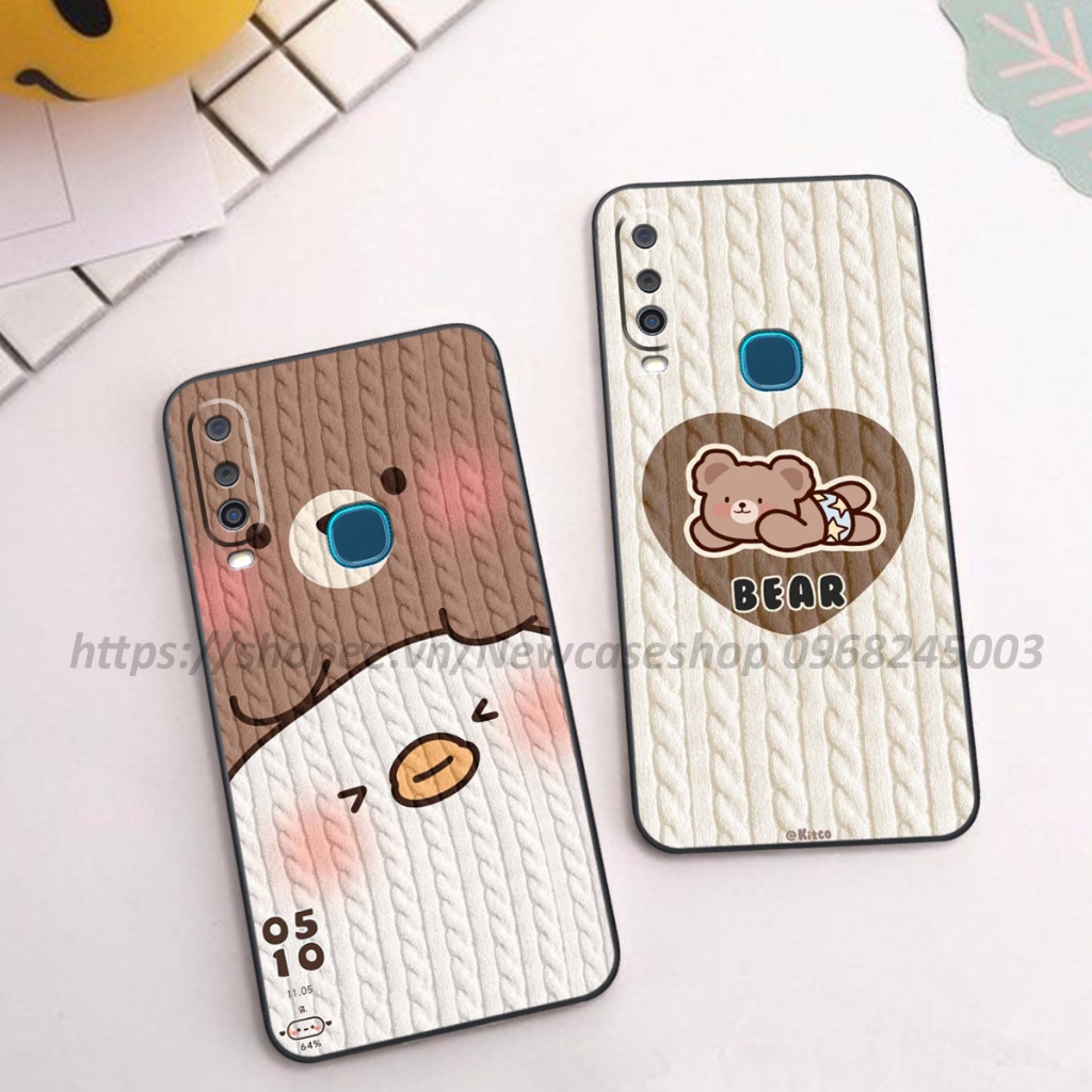 Ốp lưng Vivo U10 / Y11 / Y12 / Y15 / Y17/ Y19/ U3 in hình họa tiết len Bear Cute