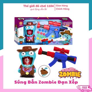 Đồ chơi Zombie đan xốp, hiệu ứng hơi nước, nerf zombie strike