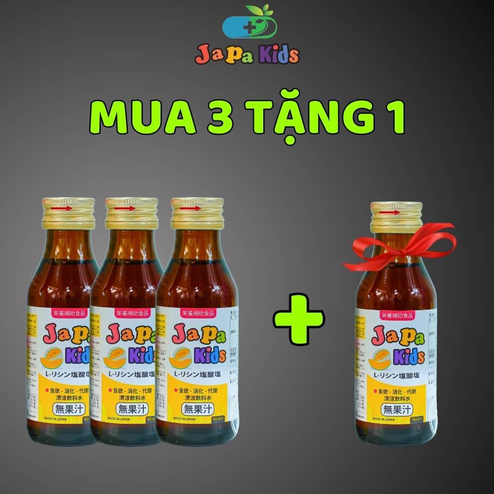 Combo 3 Tang 1 Japa Kids Siro Ăn Ngon Cho Bé Hỗ Trợ Bé Tăng Cân Thúc Đẩy