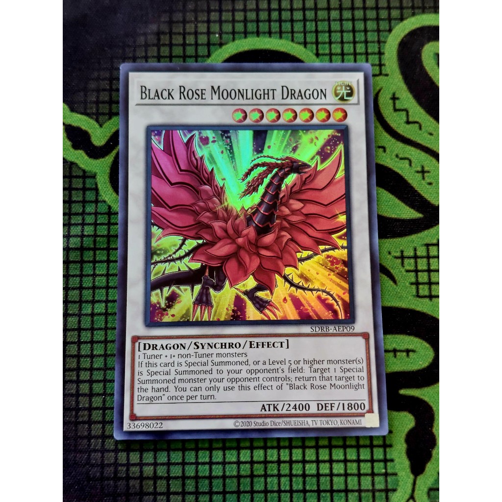 Thẻ Bài Yugioh Monster Asia English Black Rose Moonlight Dragon SDRB-AEP09 Super