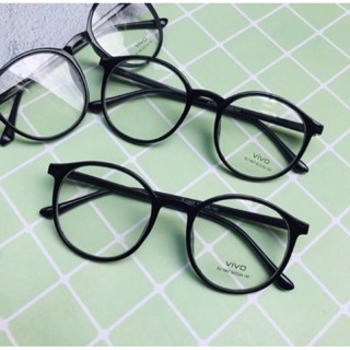  Mắt kính cận nữ nam không độ gọng kính cận tròn basic dễ mang thay được tròng cận viễn loạn đẹp giá rẻ 055 