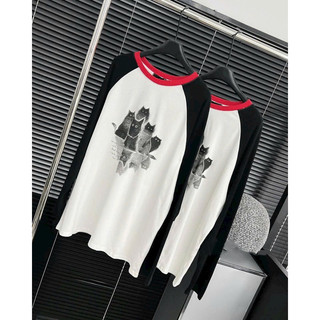ÁO THUN TAY DÀI RAGLAN (HÌNH MÈO)