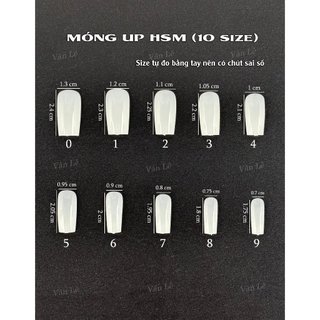 Móng úp hsm lẻ size 5-9 móng dẻo chuẩn