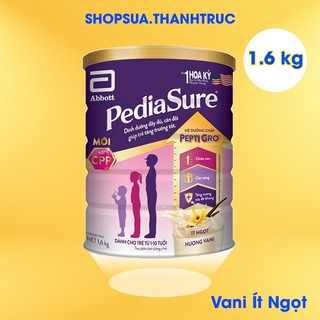 Sữa bột Pediasure 1.6kg hương Vani Ít ngọt (CPP) phát triển chiều cao Abbott